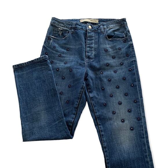 Zadig & Voltaire x Brockenbow | Starseed Mid Rise Straight Leg Jeans 26 - Picture 1 of 14